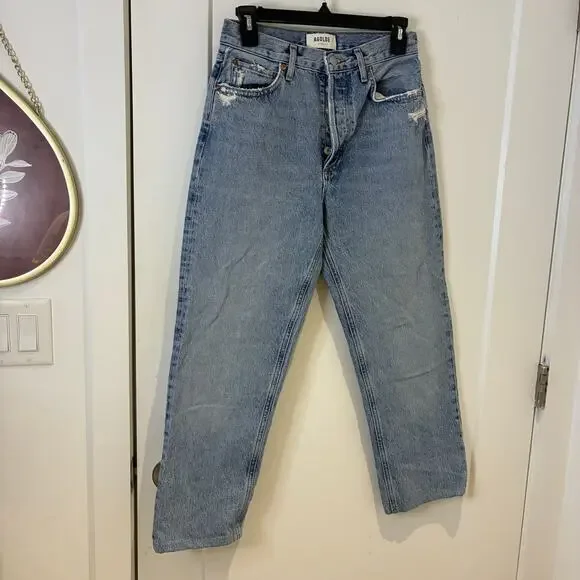 Agolde The 90's Pinch Waist Cropped Jeans Sz 26